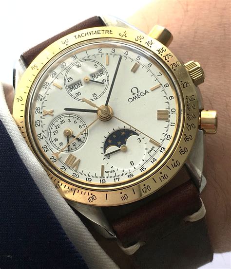 omega triple date moonphase|omega speedmaster triple calendar.